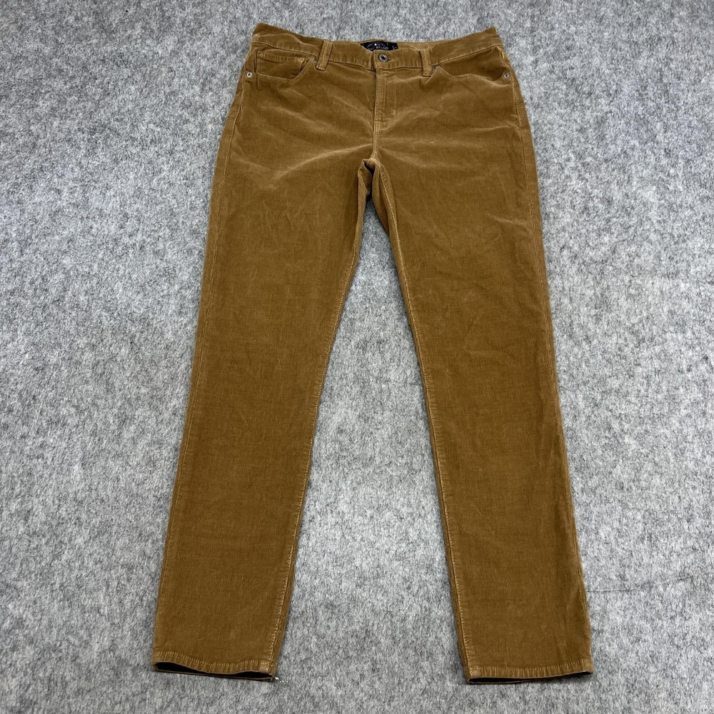 Lucky Brand Pants Womens 12 Brown Brooke Skinny Corduroy Jegging Fall Casual